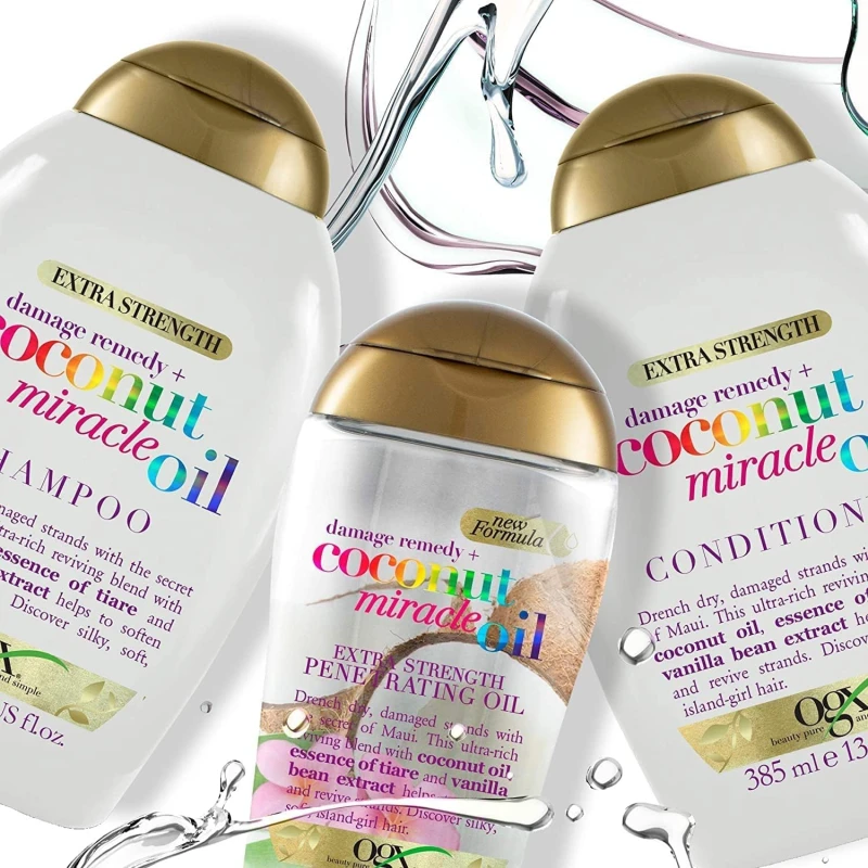 OGX Cremă hidratantă hrănitoare fără uscare cu uscător